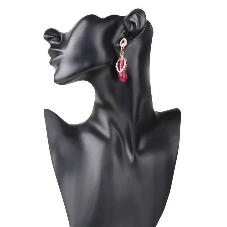 African-Beads-Jewelry-Resin-Drop Earrings For Women Turkish Vintage Long Earring Antique Gold Plated