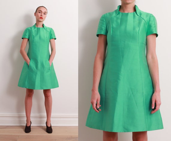60s Seafoam Space Age Dress / S