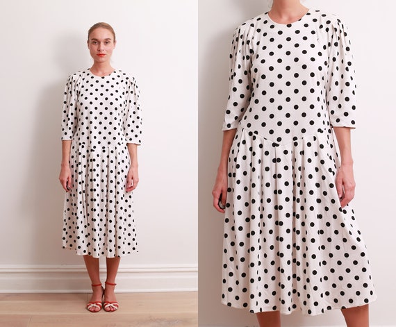 80s polka dot dress