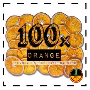 100 x Orange Wheel - Cocktail Garnishes to BUY - Dried/Dehydrated Accessories for Craft Mixology & Vintage Cocktail / Drinks | NEAT.garnish