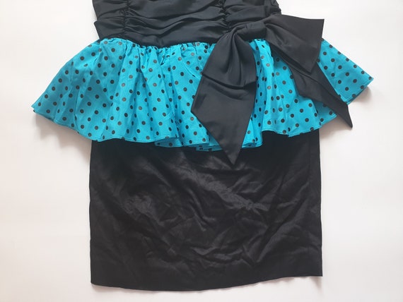 1980s polka dot dress, Vintage prom dress Made in… - image 4