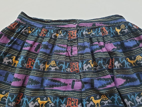 Vintage 1990s aztec print skirt 80s 90s retro tri… - image 6