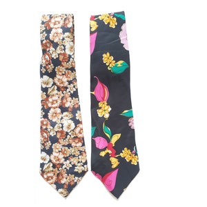 Vintage Floral Tie Set - 2 Graphic novelty neckties