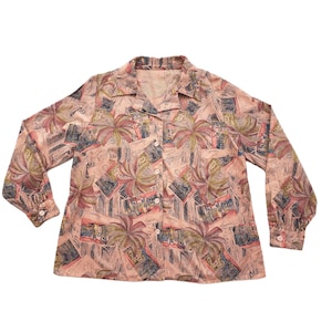 Vintage Hawaiian Tropic button down - 50s Aloha festival shirt