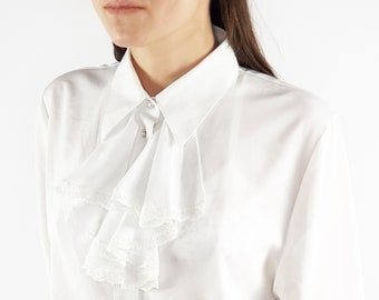 Jabot collar shirt Clearance