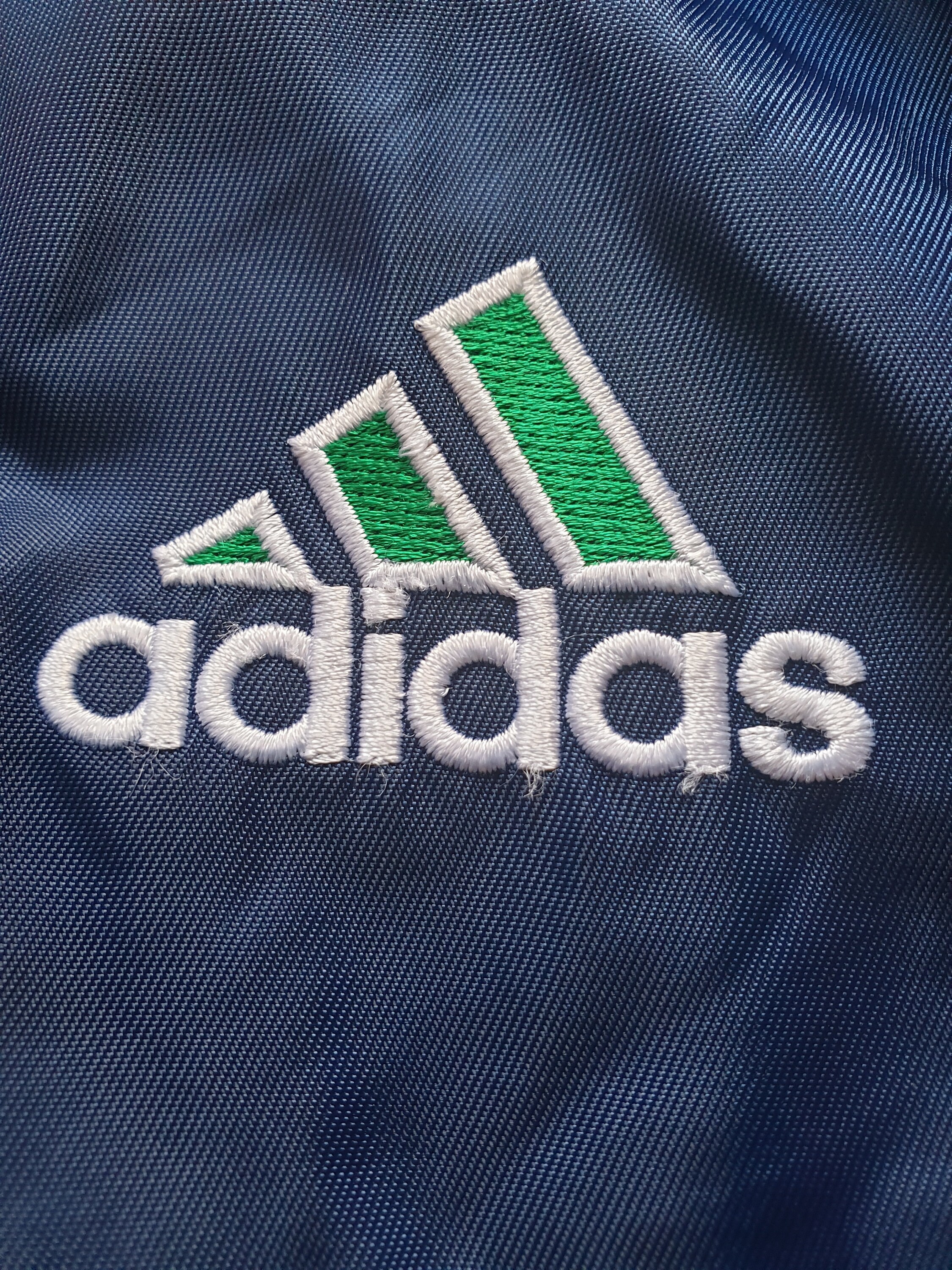 Vintage Adidas Track Jacket 90s Blue Green White Navy Three Vintage Adidas Track Jacket 90s Blue Green White Navy Three