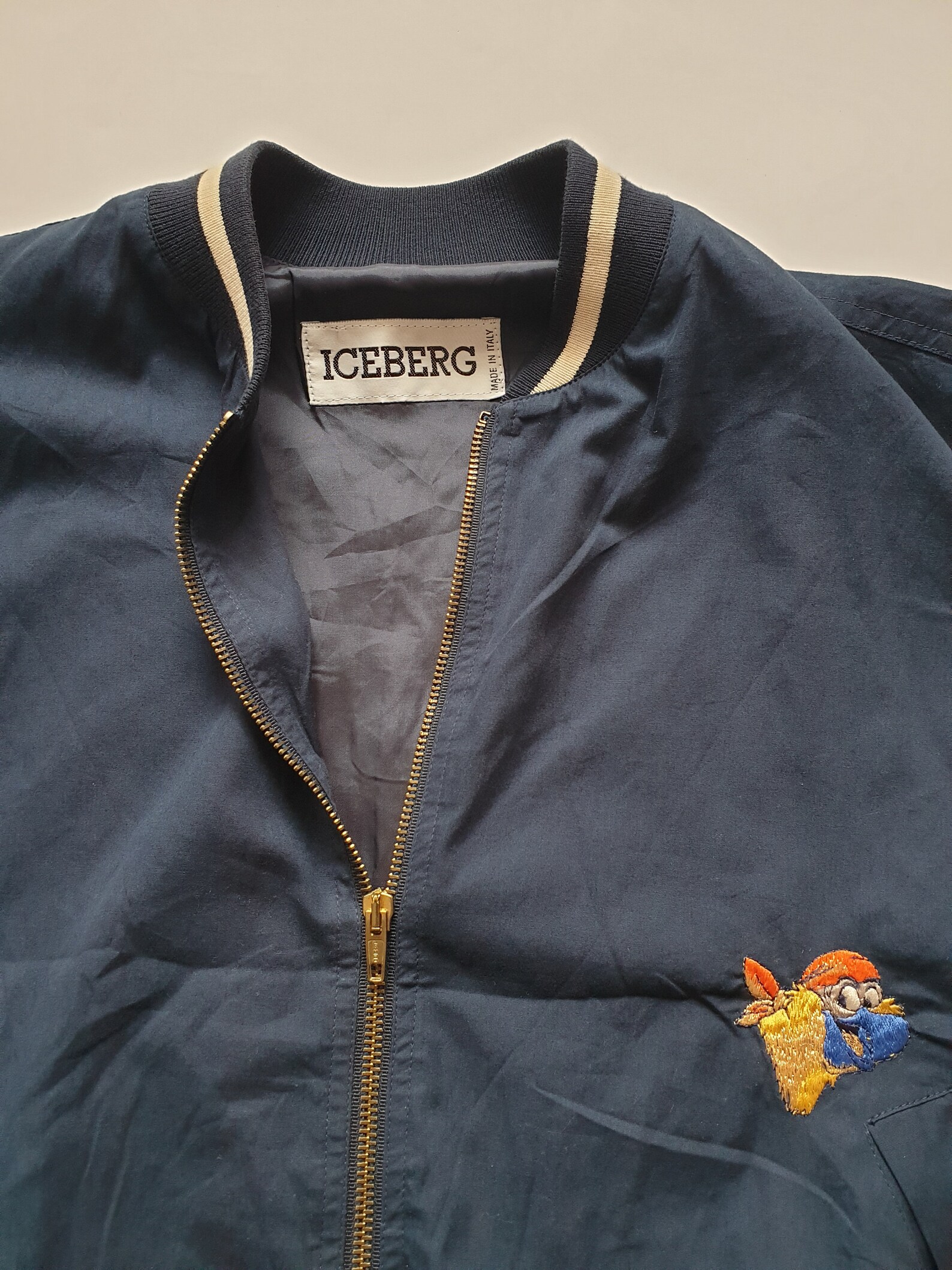 Iceberg Varsity Jacket / Glam Rock, Bomber, 90s, 80s, Retro, Luxury