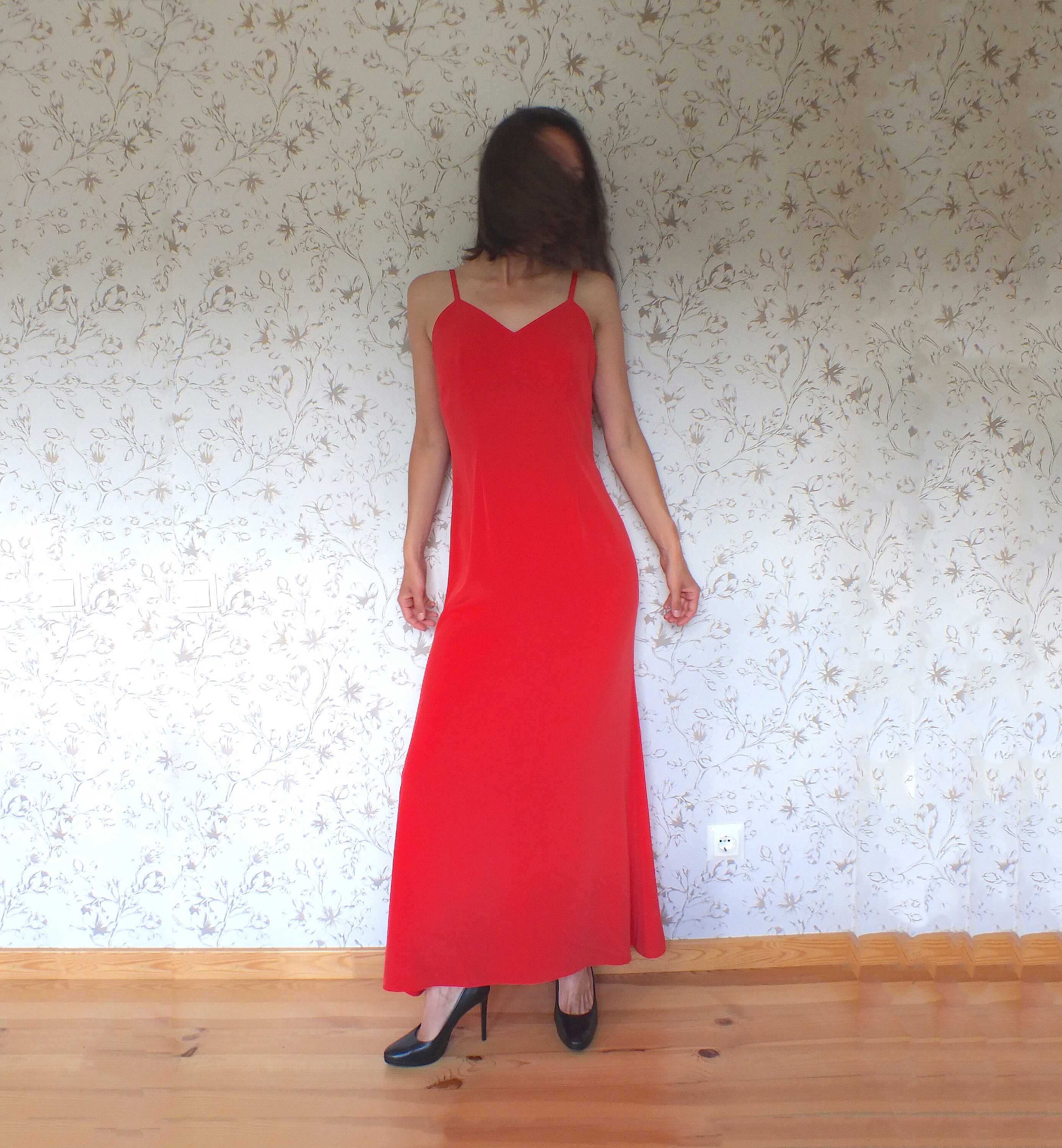 sexy red maxi dress