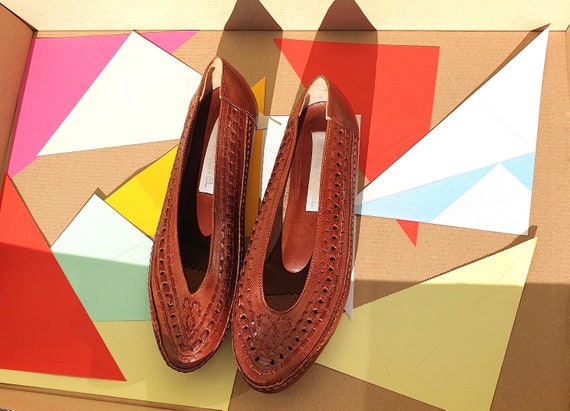 woven leather shoes ladies