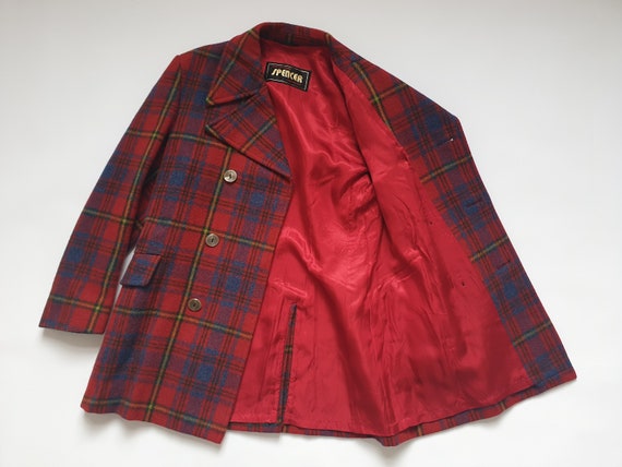 1970s unisex plaid coat, vintage 70s, 80s, retro,… - image 8