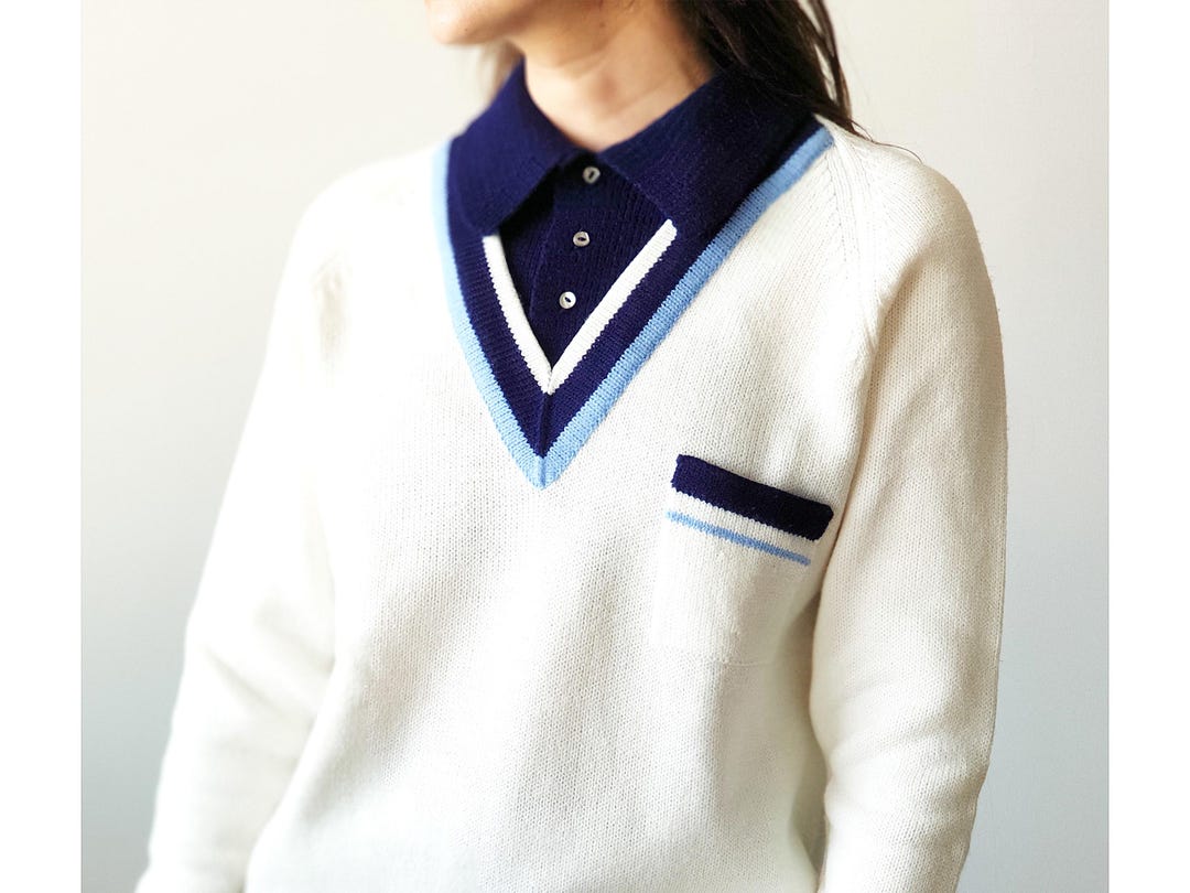 Vintage Preppy Style Knit Sweater