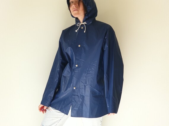 1970s - 1980s vintage raincoat, hooded PVC rain j… - image 5
