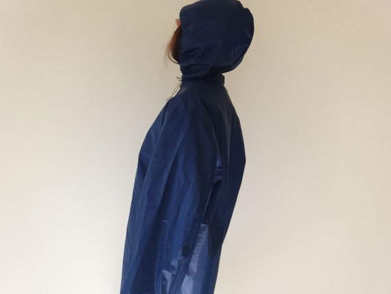 1970s - 1980s vintage raincoat, hooded PVC rain j… - image 6