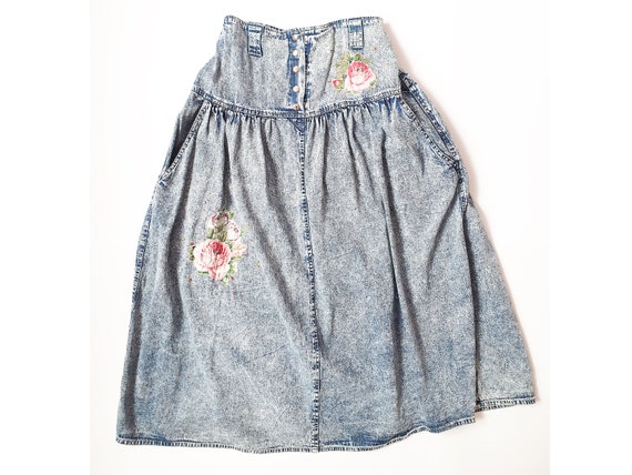 colourful denim skirt