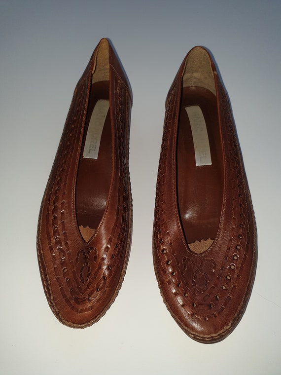 1970s women's basket weave loafers, vintage 60s 70s 8… Gem