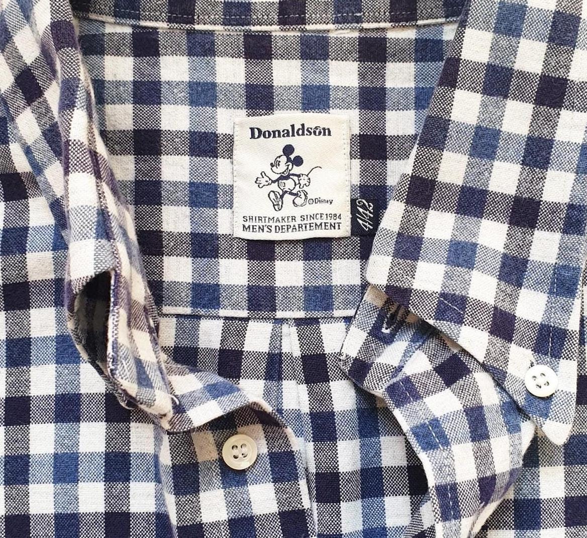 Chemise homme brodée Mickey Mouse Disney vintage des années 90