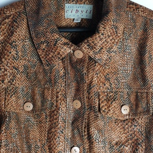 Y2K Damen Jacke Schlangendruck / Glam Rock, 1990er 90er Jahre, Rockabilly, Animal Print / Workwear Jacke / Vintage Kleidung Bild 5