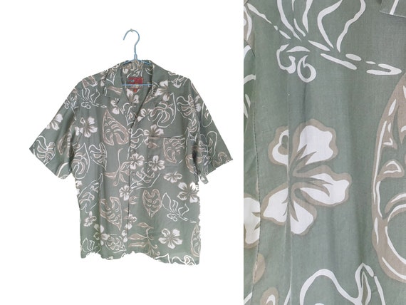 1980s - 1990s vintage men's Hawaiian shirt, flora… - image 1