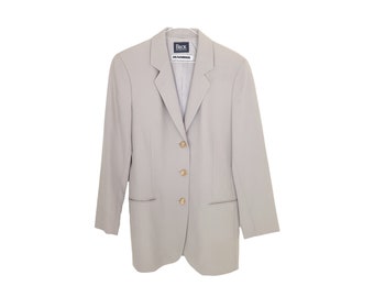 80s JIL SANDER blazer - Vintage classic minimalist Jacket in gray Size Small