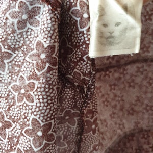 Vintage 70s Floral Crop Top - in brown tones
