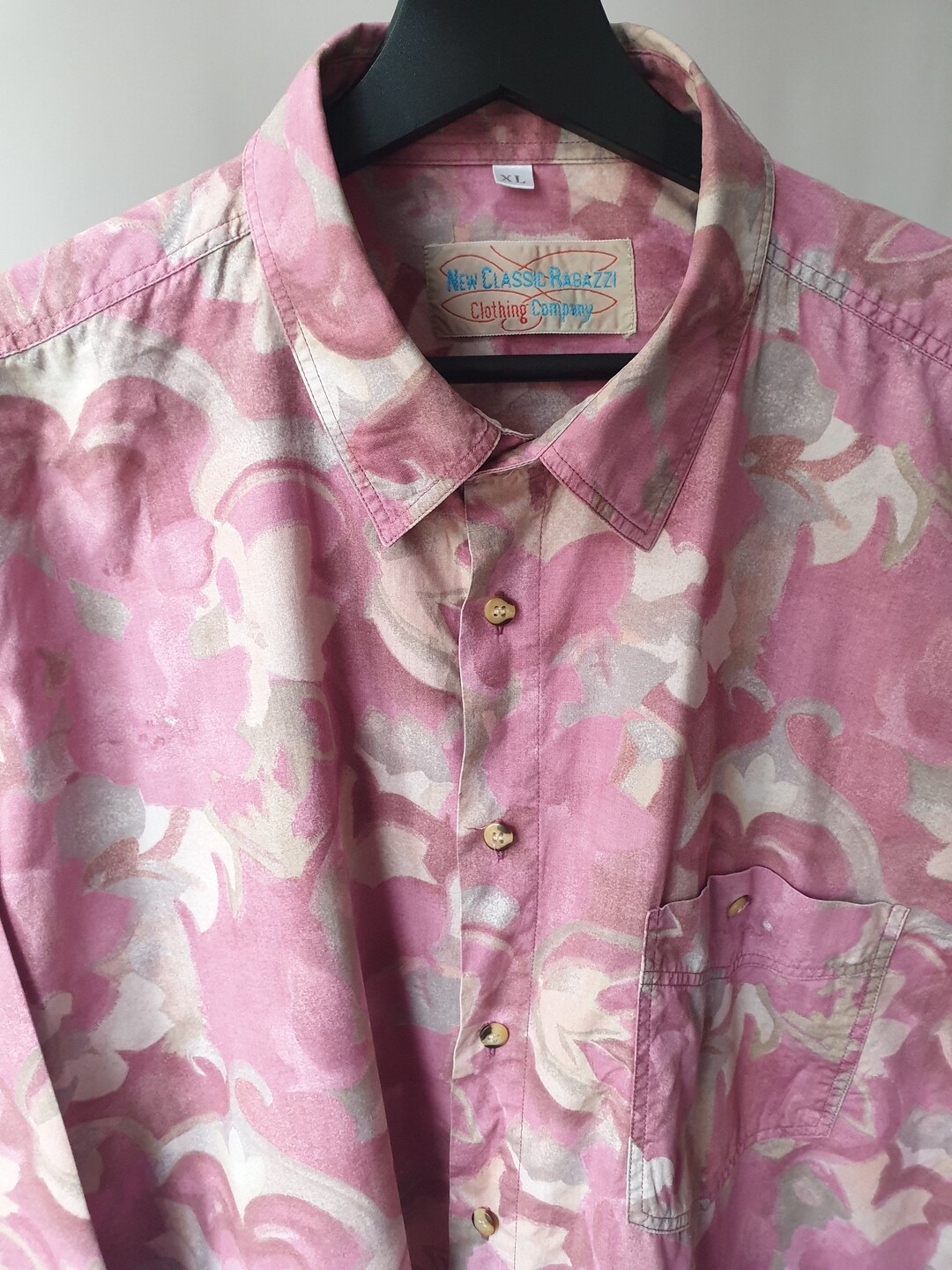 1990s Men s Floral Shirt Vintage Casual Eclectic Shirt Etsy UK 90s-fashion-men-90s-fashion-trends-for-men-vintage-outfit-ideas