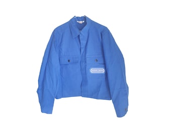 Kurtka robocza Vintage 70s Blue Workwear - Cotton Chore Coat M