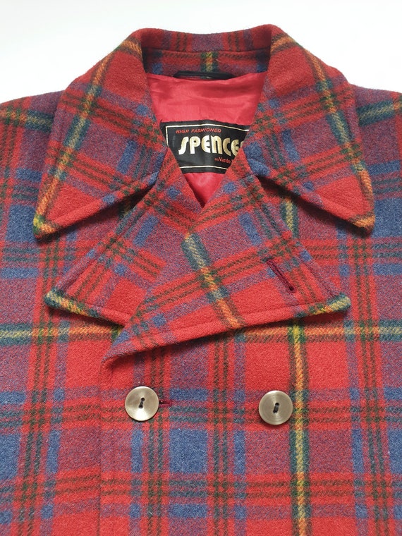 1970s unisex plaid coat, vintage 70s, 80s, retro,… - image 1