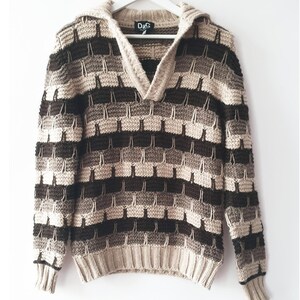 Y2k Vintage DOLCE GABBANA Ribbed Sweater. Tie Dye Knitting 
