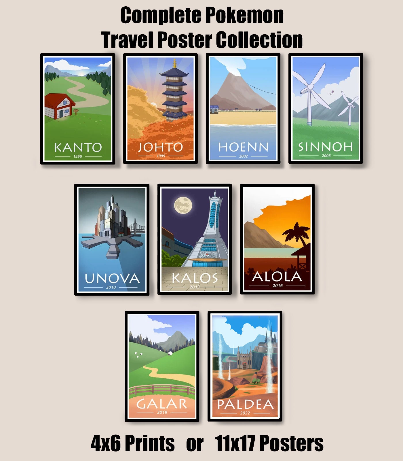 Pokémon Poster Hoenn Region (#252-386) (24x36)