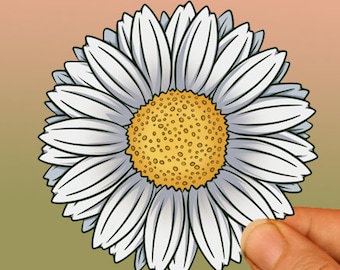 Daisy Flower Clear Sticker Vinyl