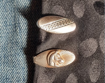 Vintage TIE CLIP Lote EQUESTRIAN cabeza de caballo geométrico vertical corbata cierre tack Bar, accesorios de ropa para hombres, clips de corbata vintage, regalos para papá