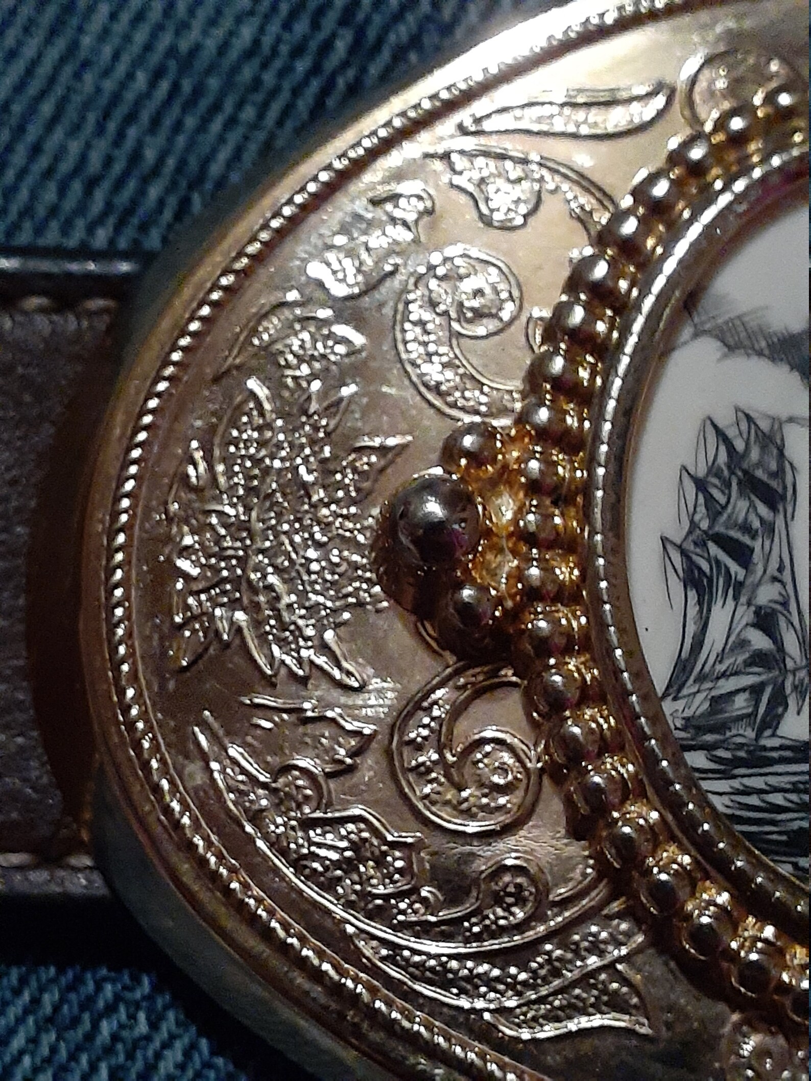 Vintage Authentic SCRIMSHAW BELT BUCKLE Depicting Schooner | Etsy