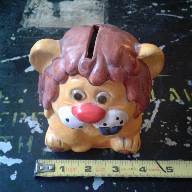 Vintage LEO the LION Piggy Coin BANK - Etsy UK