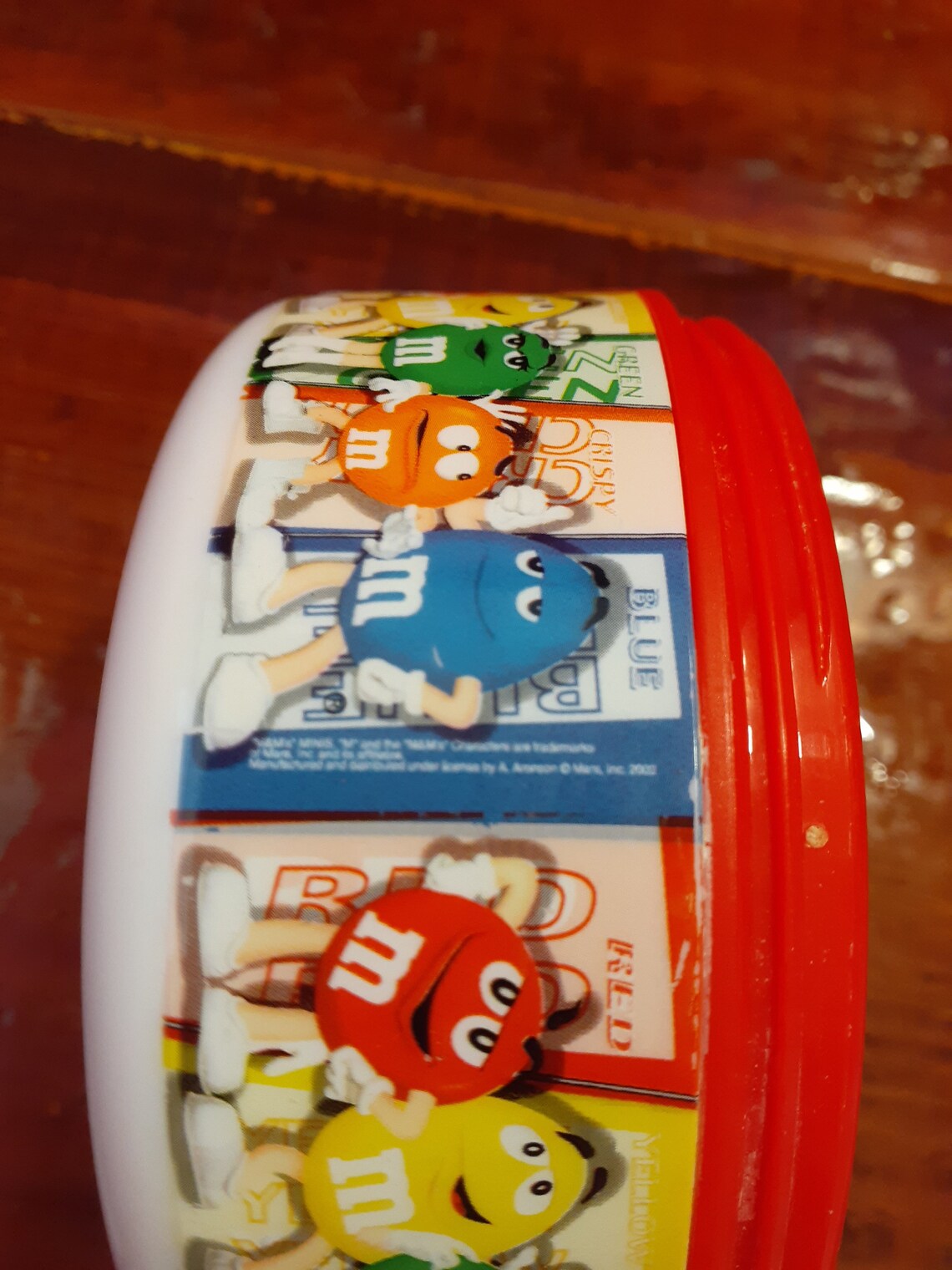 Vintage Plastic Red M&M STORAGE CONTAINER BOWL Made by A. Etsy