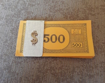 Vintage 14 Karat ORO chapado dólar signo y plata tono DINERO CLIP,Vintage Dollar.Sign dinero cierre, oro y plata clip de dinero, titular de la factura