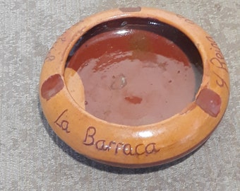 Vintage LA BARRACA Restaurante De Madrid ASHTRAY Circa 1935,Cenicero De La Barraca Madrid,Spanish Ashtray,Madrid Spain Souvenir Ashtray