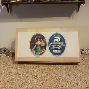 RARE PEPSI COLA&#39;S 75th Anniversary Edition in Mint Condition Retro Repop 1973 Vintage Glassware Cocktail Set