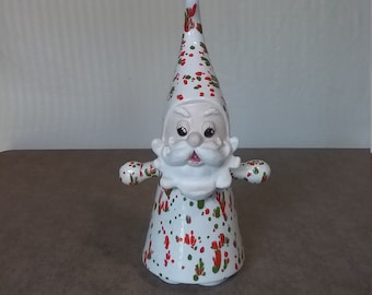 Cerámica NISSE Navidad GNOME DECANTER, Decantador de vino de Santa, Decoración de Navidad, Tarro de galleta de Navidad, Figura de gnomo de invierno, cerámica sueca