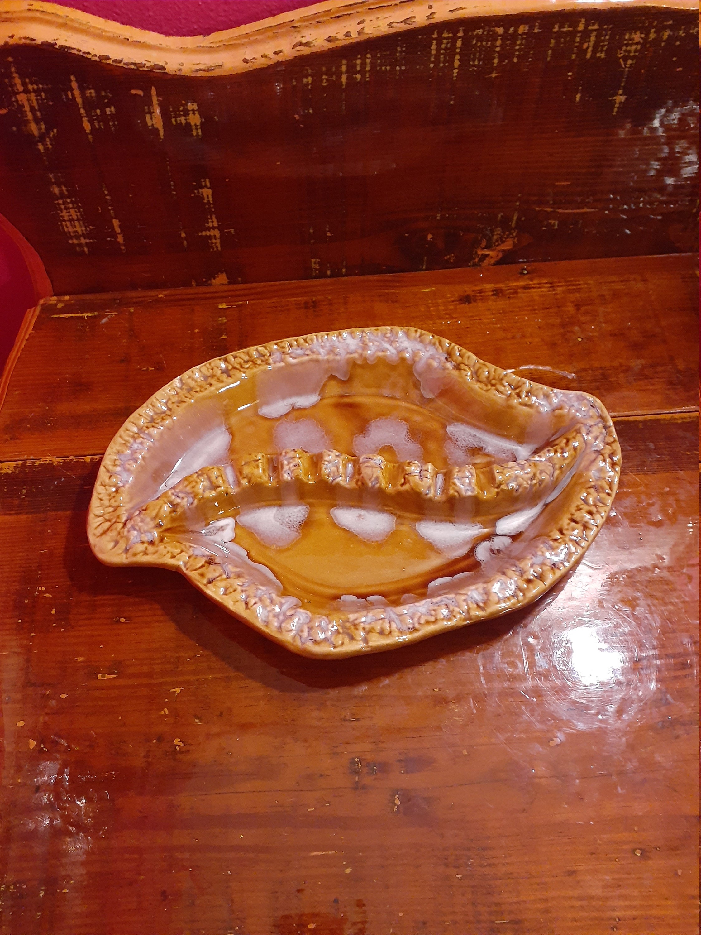 Vintage Milk and Honey Leaf Style ASHTRAY by NONAMAX of CALIF Etsy