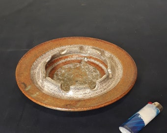 CERÁMICA DE CENICERÍA EARTHENWARE glaseada a mano, Decoración vintage de otoño / piedra de otoño, plato de baratija hecha a mano / Catch All / Bowl firmado