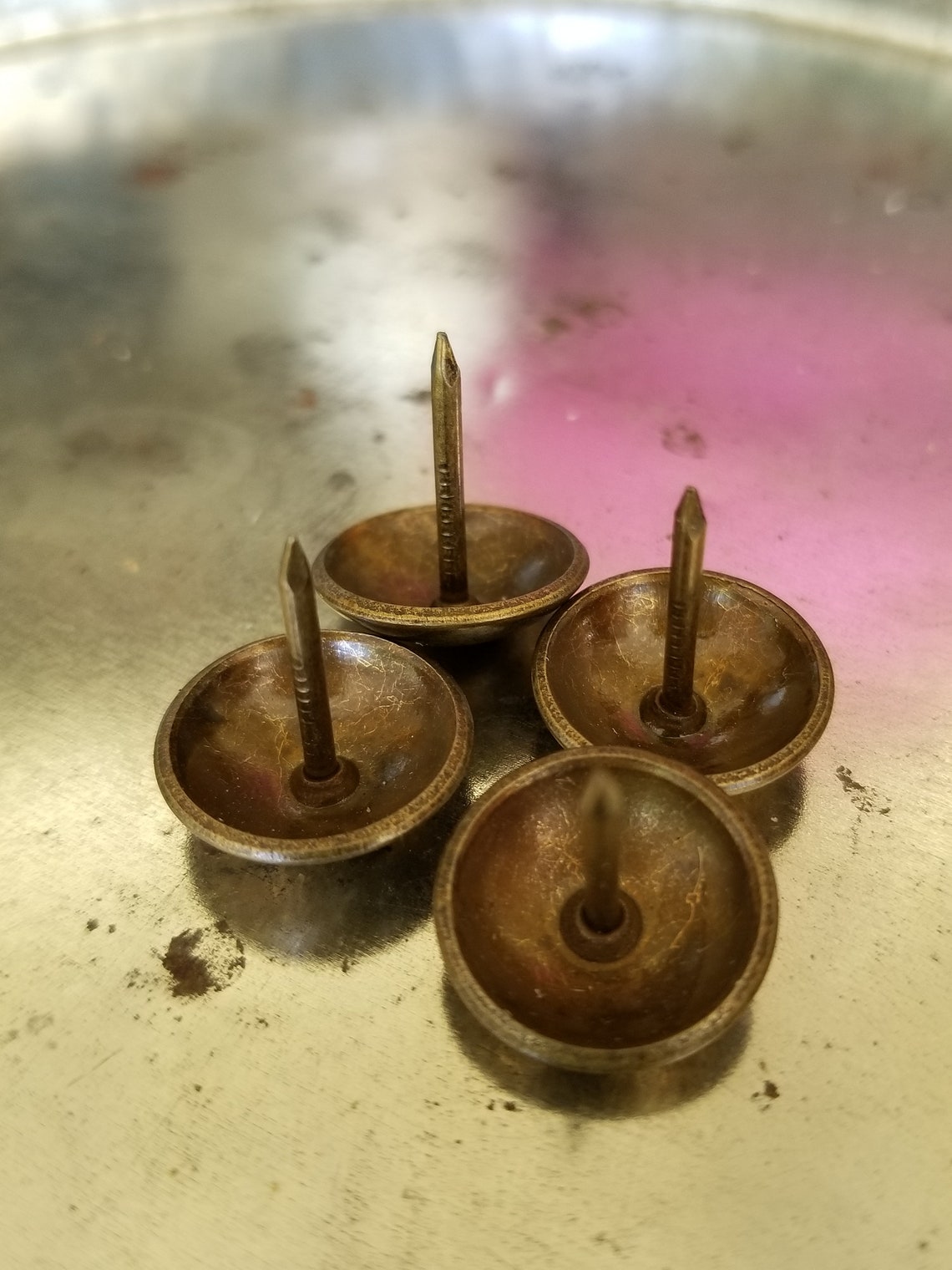 VINTAGE Large BRASS TACKS Vintage Office Supplies Vintage Etsy