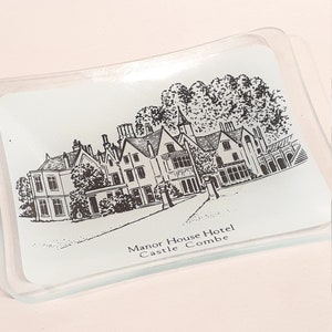 Manor House Hotel Castle Combe Souvenir Memorabilia Change Jewelry Money RING CATCHALL DISH,Bathroom Catchall Decor,Guest Room Dresser Decor image 4