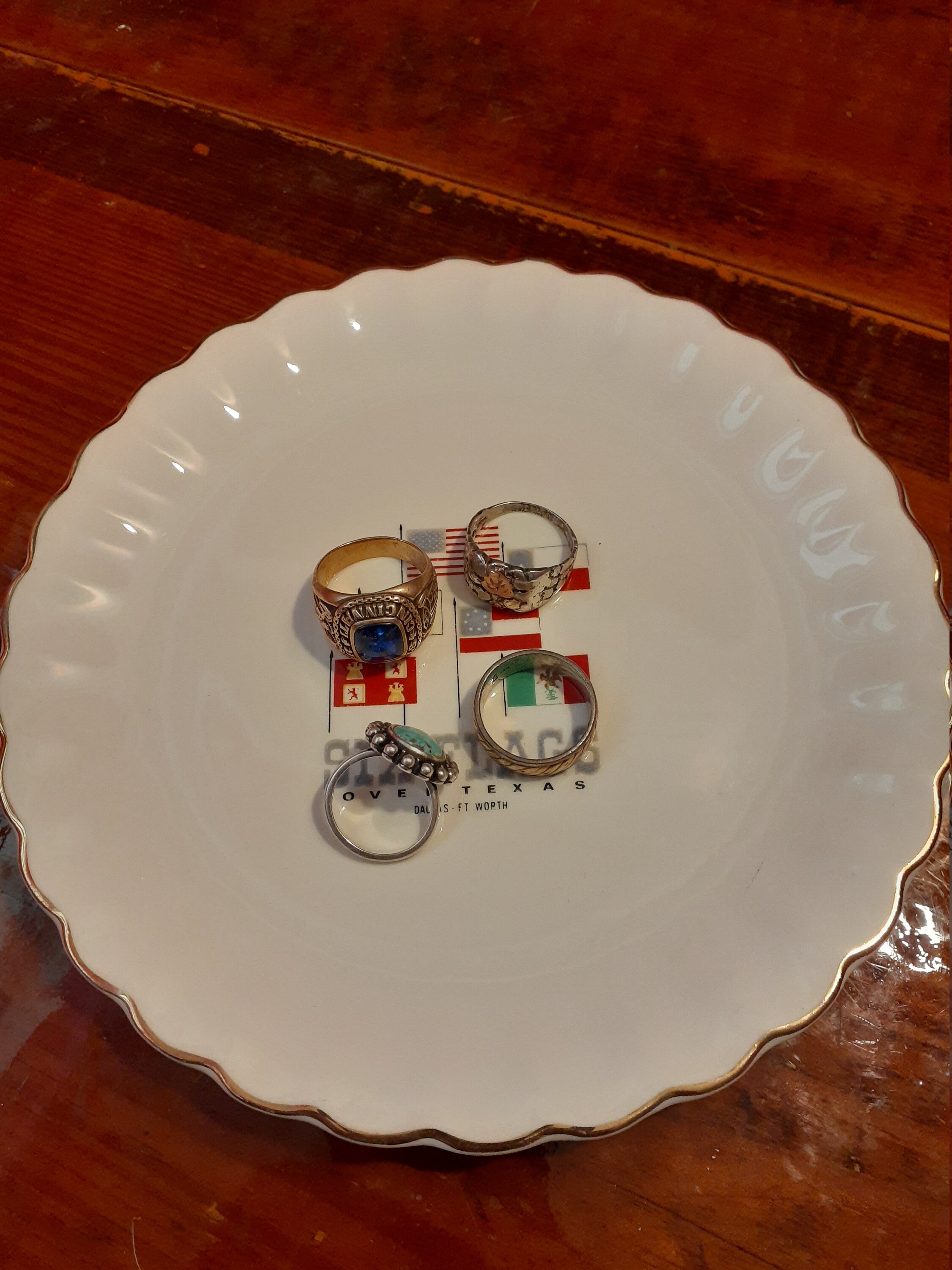 Vintage SIX FLAGS 24K Gold Trimmed Collectable Souvenir Etsy