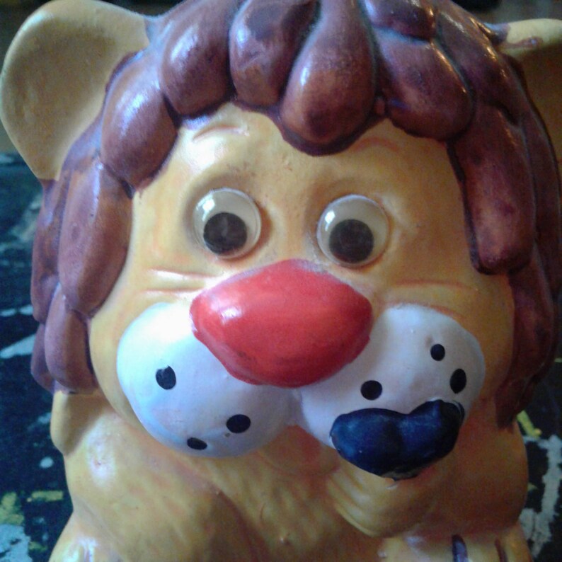 Vintage LEO the LION Piggy Coin BANK Etsy