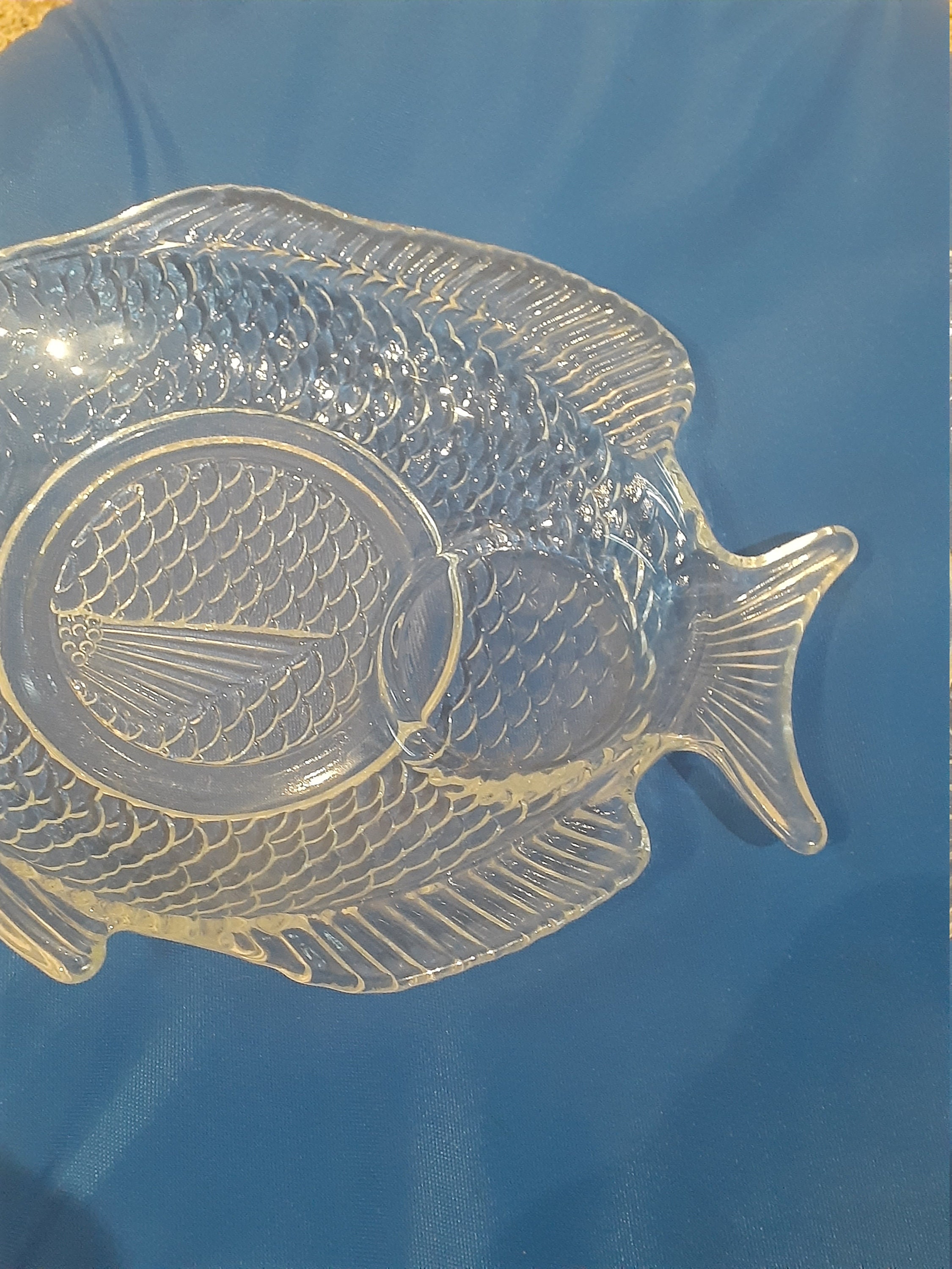 Set Of Four Vintage Glass FISH Shaped SERVING DISHES With Etsy