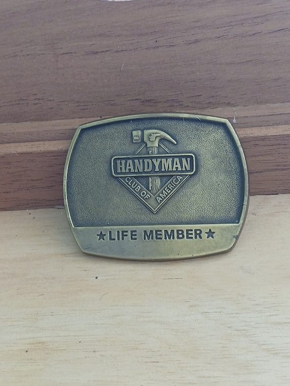 Vintage HANDYMAN Club of America Life Member Brass