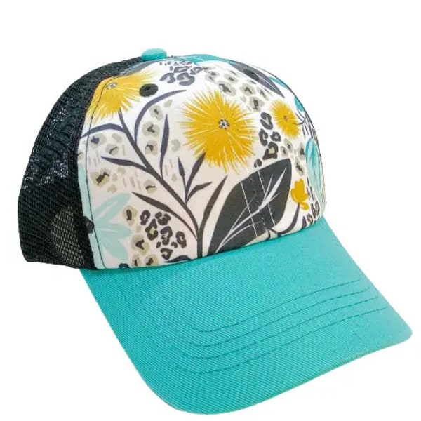 Floral Trucker Hat Etsy
