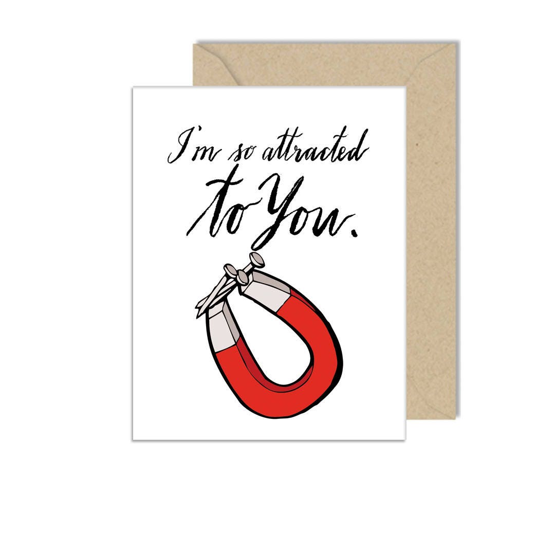 Magnet Blank Card I'm Attracted to You - Etsy