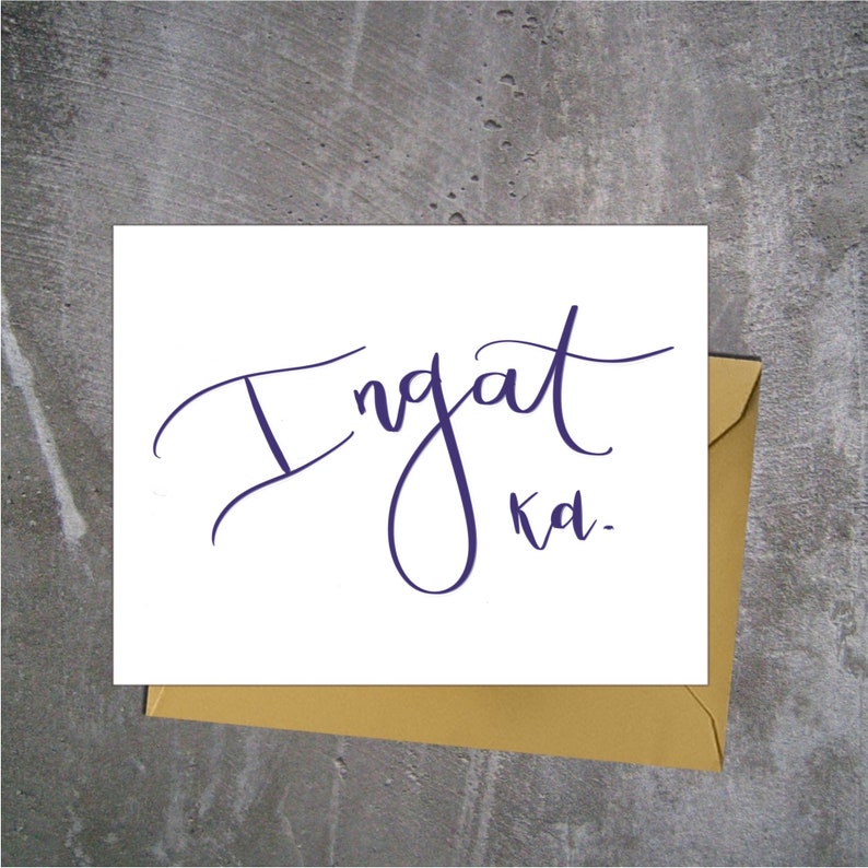 Filipino Tagalog Card Ingat Ka Calligraphy Lettering Etsy