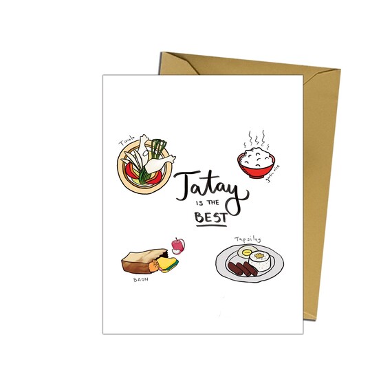 Filipino Dad Card Tatay Tinola Cook Chef Happy Fathers Day Etsy